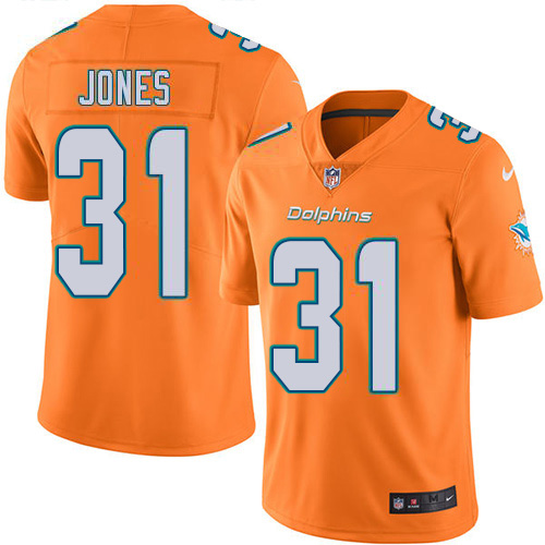 Nike Miami Dolphins #31 Byron Jones Orange Green Youth Stitched NFL Limited Rush Jersey->youth nfl jersey->Youth Jersey
